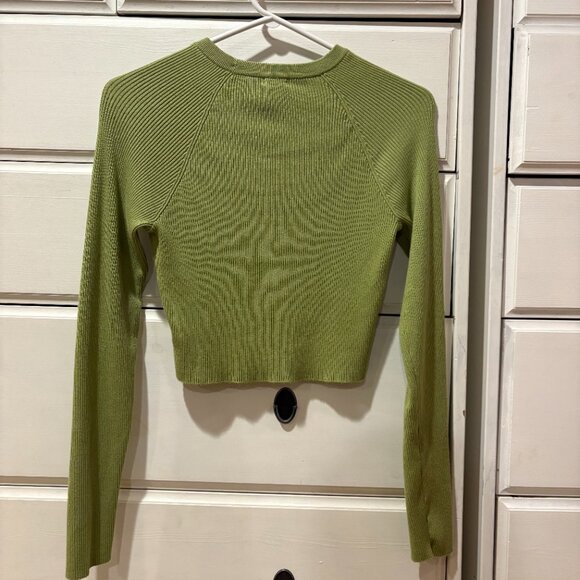 Garage Cropped Knit Sweater - L - Picture 2 of 3